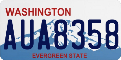 WA license plate AUA8358