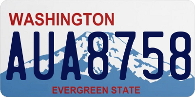 WA license plate AUA8758