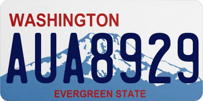 WA license plate AUA8929