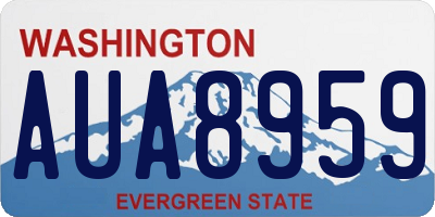 WA license plate AUA8959