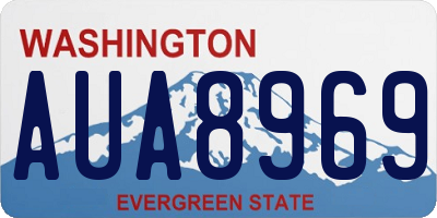 WA license plate AUA8969