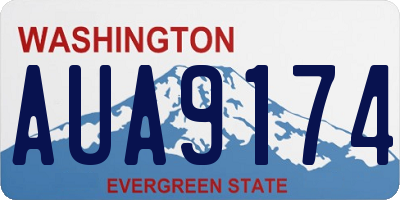 WA license plate AUA9174