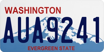 WA license plate AUA9241
