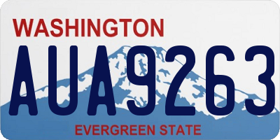WA license plate AUA9263