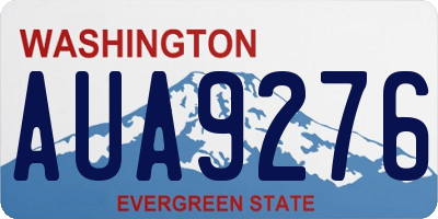 WA license plate AUA9276