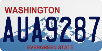 WA license plate AUA9287
