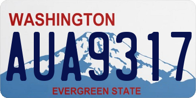 WA license plate AUA9317