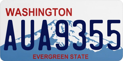 WA license plate AUA9355