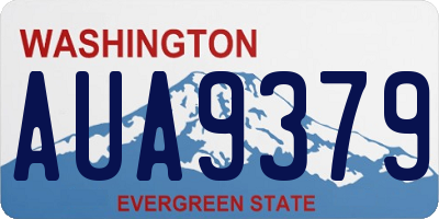 WA license plate AUA9379