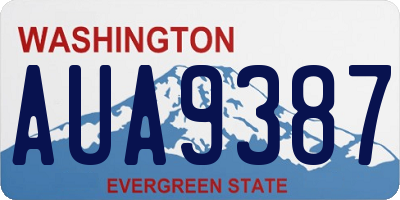 WA license plate AUA9387