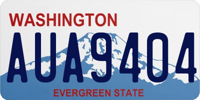 WA license plate AUA9404