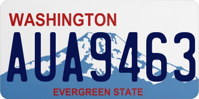 WA license plate AUA9463