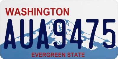 WA license plate AUA9475