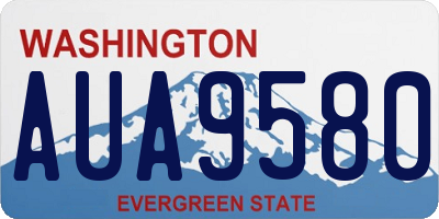 WA license plate AUA9580