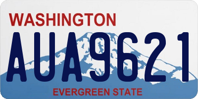 WA license plate AUA9621