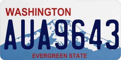 WA license plate AUA9643