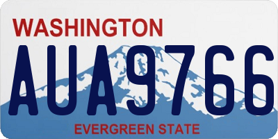 WA license plate AUA9766
