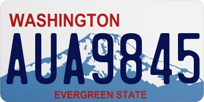 WA license plate AUA9845