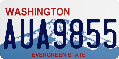 WA license plate AUA9855
