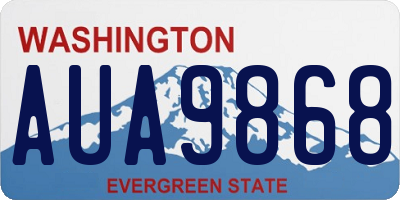 WA license plate AUA9868