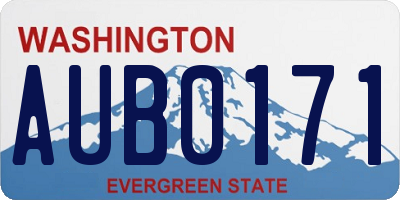 WA license plate AUB0171