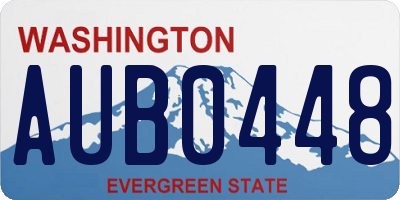 WA license plate AUB0448