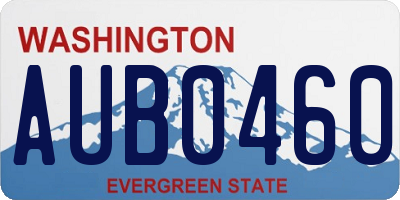 WA license plate AUB0460