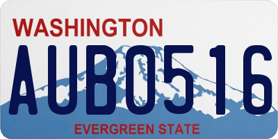 WA license plate AUB0516
