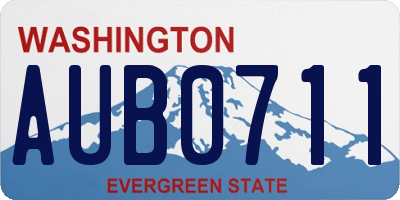 WA license plate AUB0711