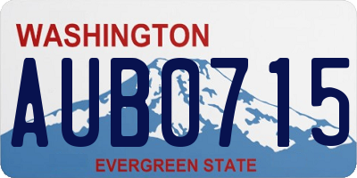 WA license plate AUB0715