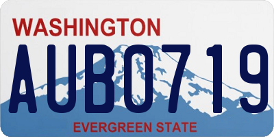 WA license plate AUB0719
