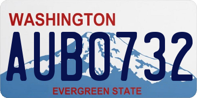 WA license plate AUB0732