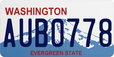 WA license plate AUB0778