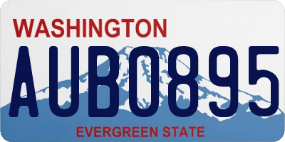 WA license plate AUB0895