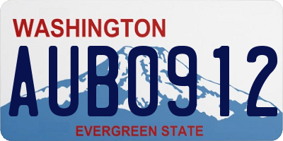 WA license plate AUB0912