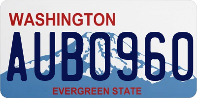 WA license plate AUB0960
