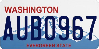 WA license plate AUB0967