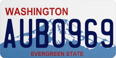 WA license plate AUB0969