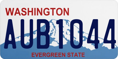 WA license plate AUB1044