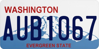 WA license plate AUB1067