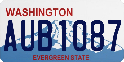 WA license plate AUB1087