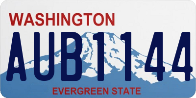 WA license plate AUB1144