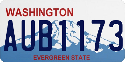 WA license plate AUB1173