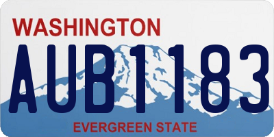 WA license plate AUB1183