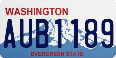 WA license plate AUB1189