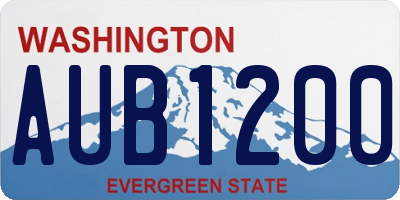 WA license plate AUB1200