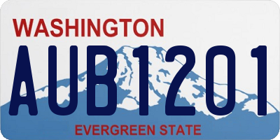 WA license plate AUB1201