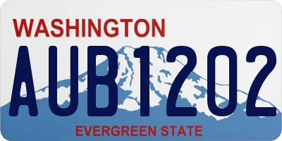 WA license plate AUB1202