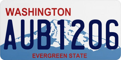WA license plate AUB1206