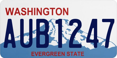 WA license plate AUB1247